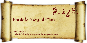 Hankóczy Ábel névjegykártya